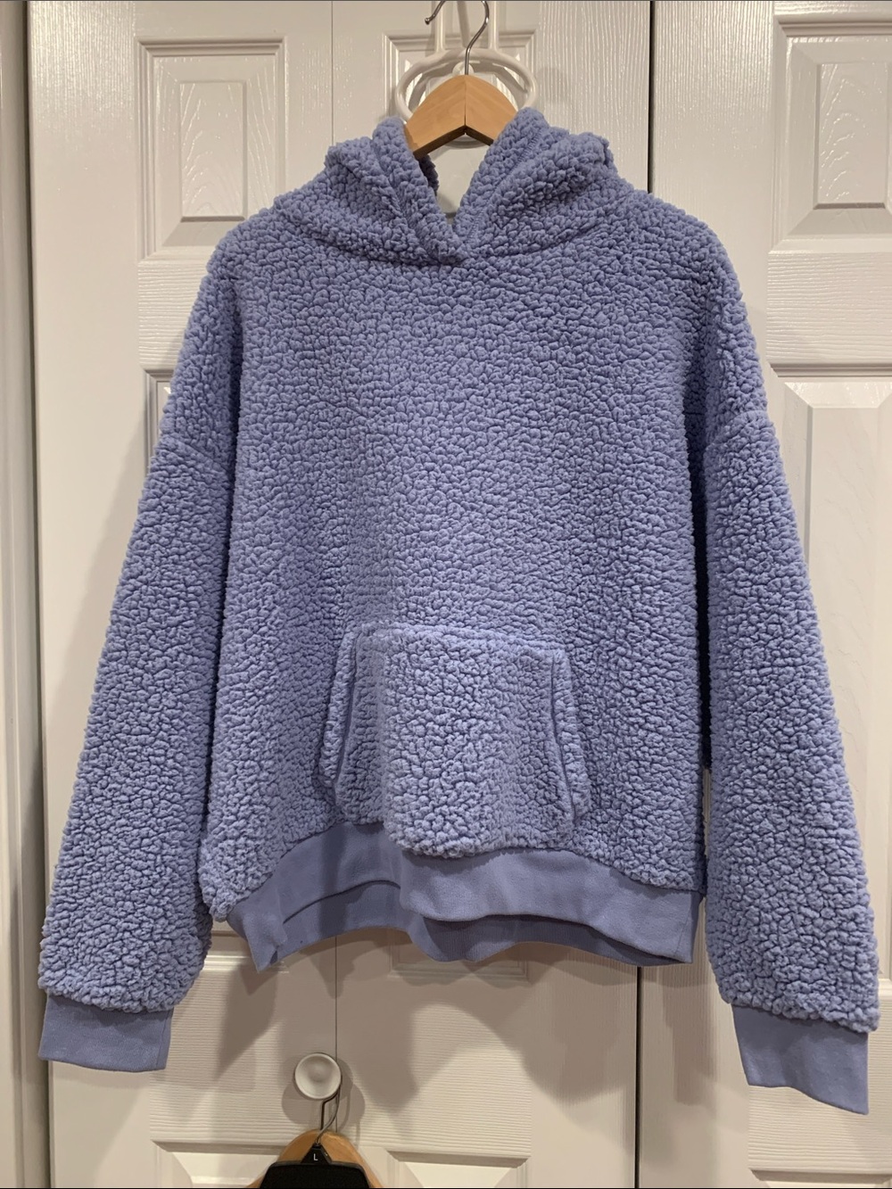 PINK Victoria's Secret Lavender Sherpa Hoodie